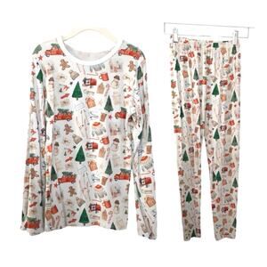 Bestaroo Bamboo Pajamas Set Kids 8 Christmas Eve PJs Long Sleeve Holiday Santa